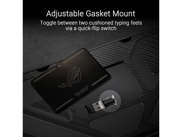 ASUS - ROG Azoth Extreme 75% Wireless Mechanical Gaming Keyboard with ROG NX Snow Linear Switches and Color OLED Touchscreen - Black - image 9