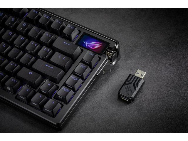 ASUS - ROG Azoth Extreme 75% Wireless Mechanical Gaming Keyboard with ROG NX Snow Linear Switches and Color OLED Touchscreen - Black - image 12