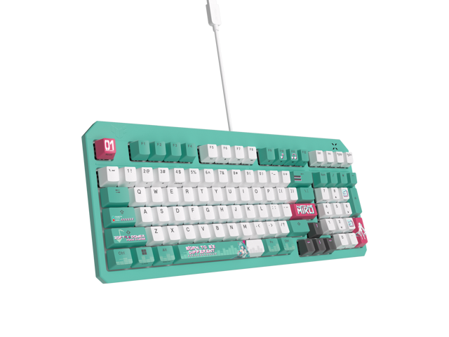 ASUS - TUF Gaming K3 Gen II 96% Wired Optical-Mechanical RGB Gaming Keyboard - Hatsune Miku Edition - image 5