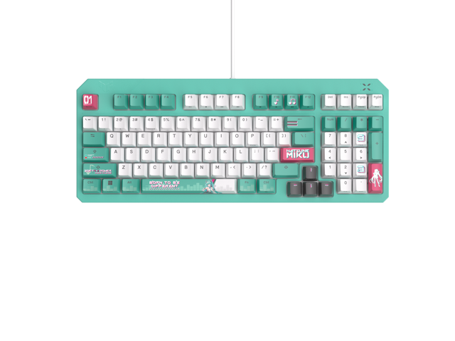 ASUS - TUF Gaming K3 Gen II 96% Wired Optical-Mechanical RGB Gaming Keyboard - Hatsune Miku Edition - image 3