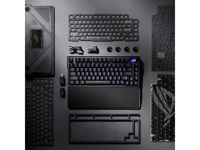 ASUS ROG Azoth Extreme Wireless Mechanical Gaming Keyboard - 75% TKL, ROG NX Storm Clicky Switches, PBT Keycaps, Aluminum Chassis, Carbon Fiber,...