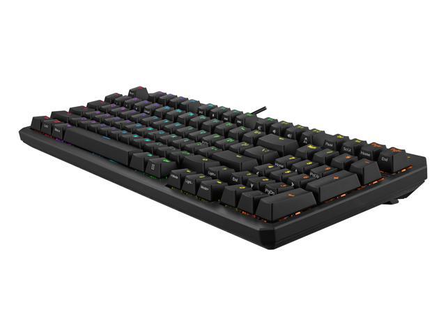 ASUS TUF Gaming K3 Gen II keyboard - compact 97-key layout, optical-mechanical RGB Blue (Clicky) switches, detachable top plate, and Aura Sync