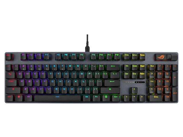 ASUS ROG Strix Scope II X Wired USB Mechanical Gaming Keyboard - 100% Full-Size, Hot Swappable Pre-lubed ROG NX Storm V2 Clicky Switches, PBT...