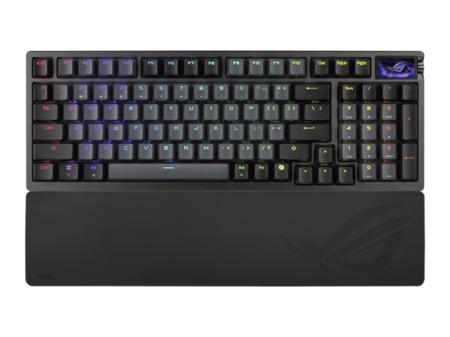 ASUS - ROG Azoth 96% Wireless Magnetic Hall Effect RGB Gaming Keyboard with Hot-Swappable ROG HFX V2 Switches - Black - image 3