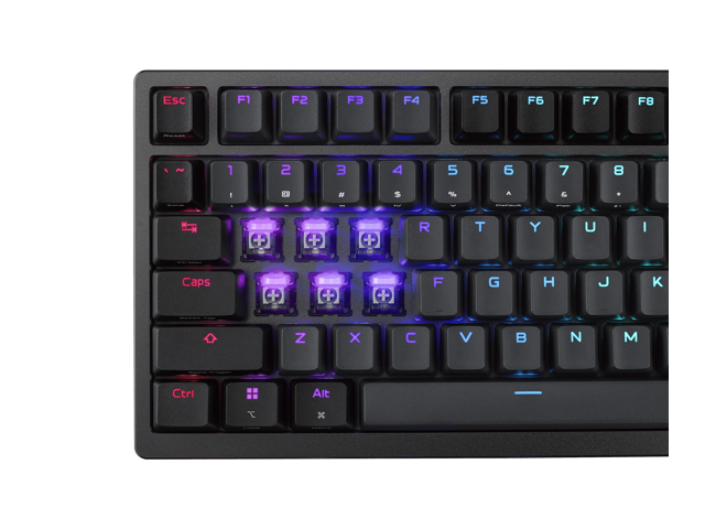 ASUS - ROG Azoth 96% Wireless Magnetic Hall Effect RGB Gaming Keyboard with Hot-Swappable ROG HFX V2 Switches - Black - image 12