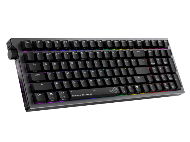 ASUS - ROG Strix Morph 96% Wireless Mechanical RGB Gaming Keyboard with Hot-Swappable ROG NX Snow Switches - Black - image 4