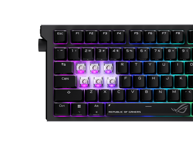 ASUS - ROG Strix Morph 96% Wireless Mechanical RGB Gaming Keyboard with Hot-Swappable ROG NX Snow Switches - Black - image 7