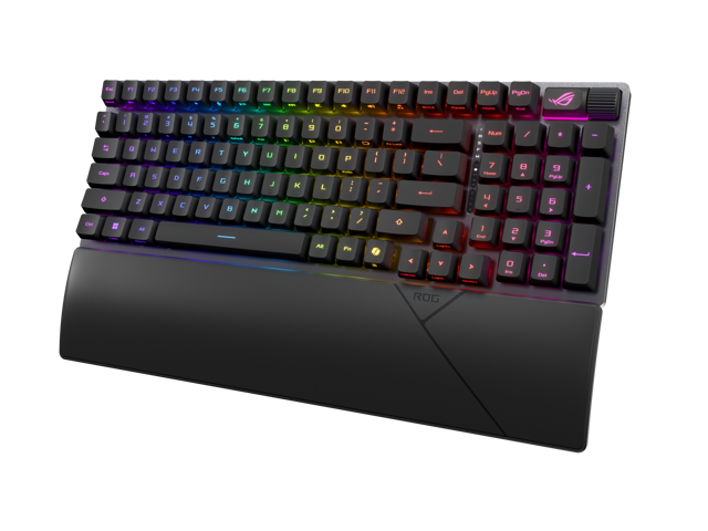 ASUS ROG Strix Scope II 96 RX Wireless Gaming Keyboard, Optical Switches, Low Latency 2.4GHz, RGB, Compact 96% Layout
