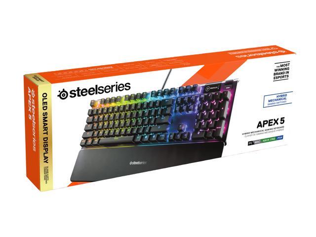 SteelSeries - Apex 5 Full Size Wired Mechanical Hybrid Blue Tactile & Clicky Switch Gaming Keyboard with RGB Backlighting - Black - image 10