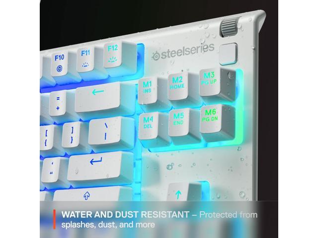 SteelSeries - Apex 3 TKL Wired Membrane Whisper Quiet Switch Gaming Keyboard 8 zone RGB Backlighting - White - image 7