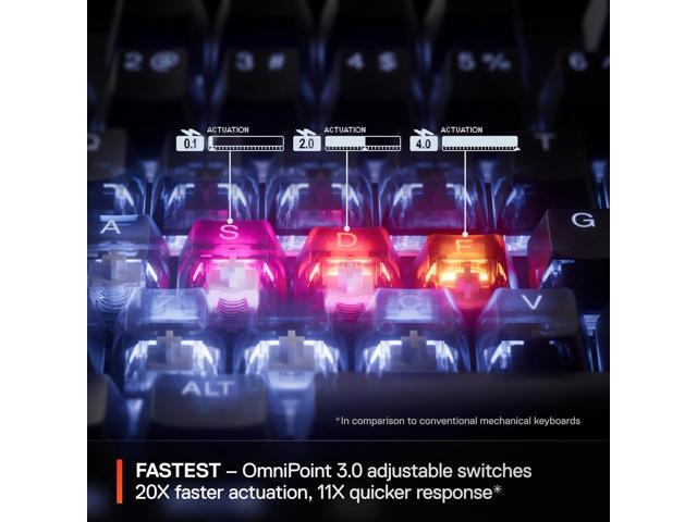 SteelSeries - Apex Pro Mini Gen 3 60% Wired Mechanical OmniPoint Adjustable Gaming Keyboard with Rapid Tap - Black - image 8