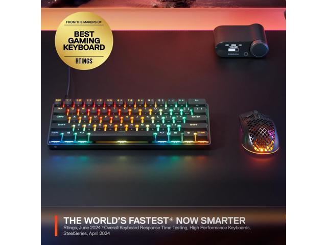 SteelSeries - Apex Pro Mini Gen 3 60% Wired Mechanical OmniPoint Adjustable Gaming Keyboard with Rapid Tap - Black - image 4