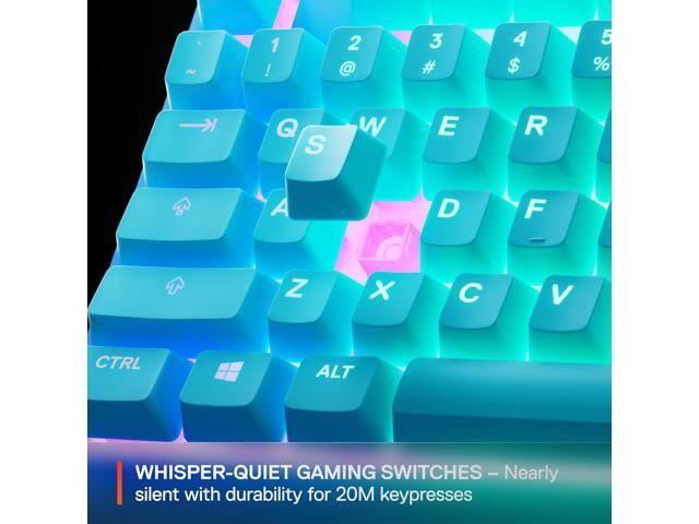 SteelSeries - Apex 3 TKL Wired Membrane Whisper Quiet Switch Gaming Keyboard 8 zone RGB Backlighting - Aqua - image 4