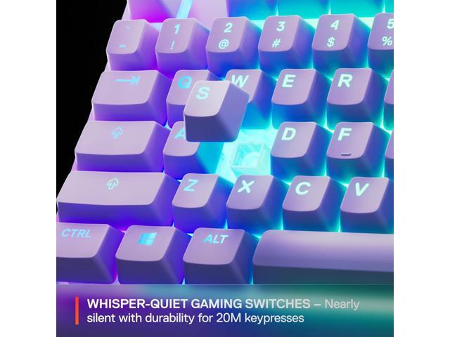 SteelSeries - Apex 3 TKL Wired Membrane Whisper Quiet Switch Gaming Keyboard 8 zone RGB Backlighting - Lavender - image 4