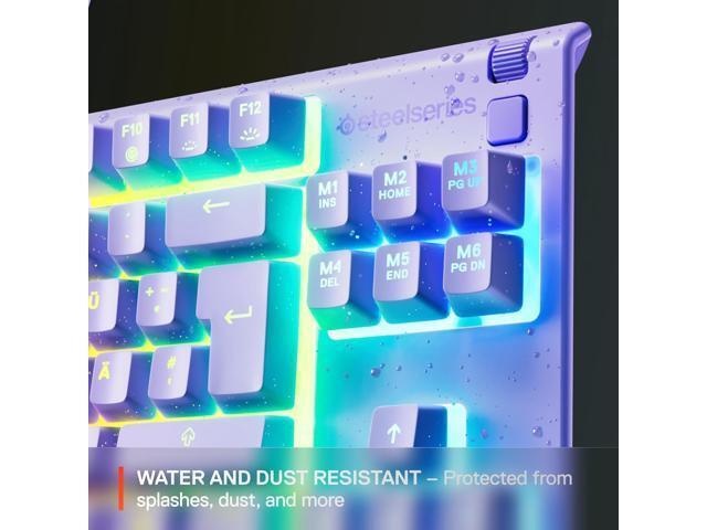 SteelSeries - Apex 3 TKL Wired Membrane Whisper Quiet Switch Gaming Keyboard 8 zone RGB Backlighting - Lavender - image 5