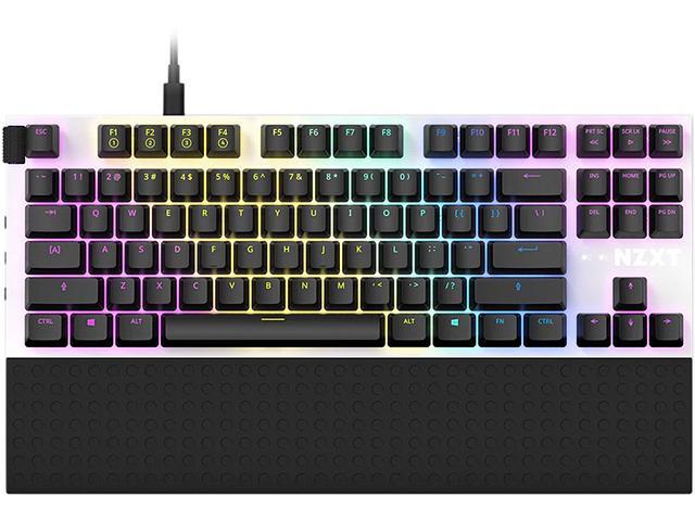 NZXT Function TKL Mechanical Keyboard - KB-1TKUS-WR - PC Gaming Mechanical Keyboard - MX Compatible Switches - Hot Swappable Key Switch Sockets.