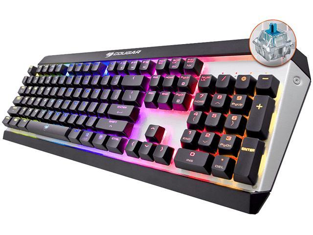 Cougar Attack X3 RGB Cherry MX Mechanical Gaming Keyboard with Palm Rest, Cherry MX Blue Switch