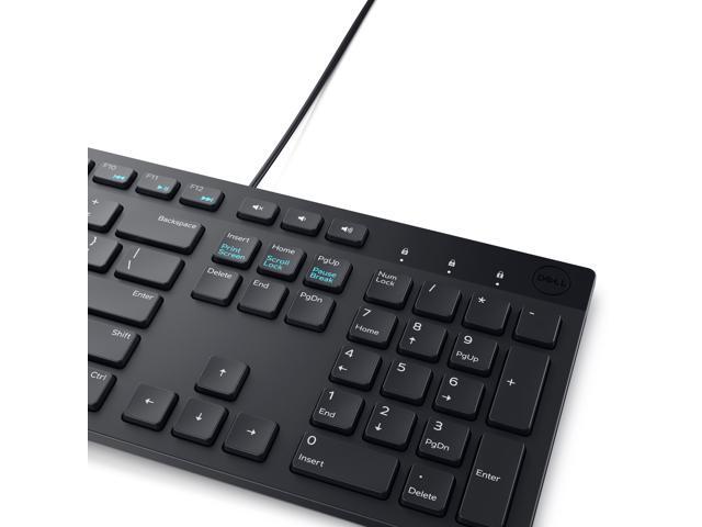 Dell Wired Keyboard and Mouse - KM300C - USB Keyboard - Black - USB Cable Mouse - Optical - 1000 dpi - 3 Button - Black - Mute, Volume Down, Volume...