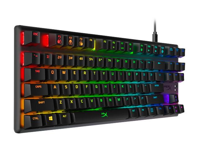 HyperX - Alloy Origins Core TKL Wired Mechanical Tactile Aqua Switch Gaming Keyboard with RGB Back Lighting - Black - image 4
