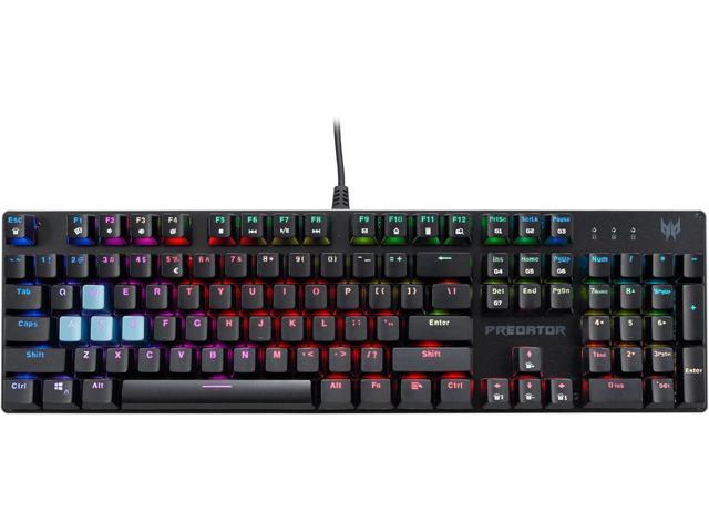 Acer Predator Aethon 303 Mechanical Gaming Keyboard - Kailh Blue Switches, RGB Backlit, Full Size 104-Key, N-Key Rollover, Programmable, Aluminum...