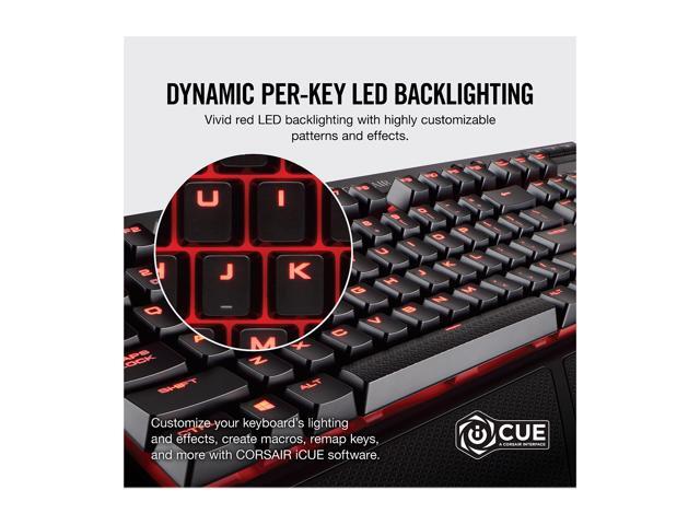 Corsair Gaming K68 Mechanical Keyboard, Backlit Red LED, Cherry MX Red