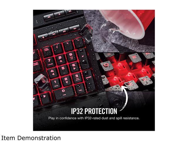 Corsair Gaming K68 Mechanical Keyboard, Backlit Red LED, Cherry MX Red