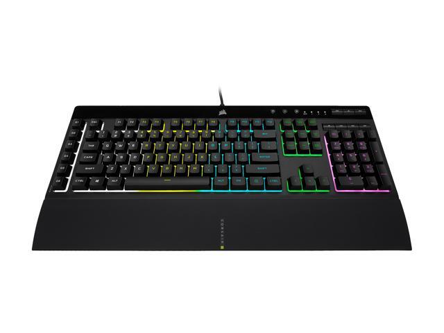 CORSAIR - K55 RGB Pro Full-size Wired Dome Membrane Gaming Keyboard with Elgato Stream Deck Software Integration - Black - image 3