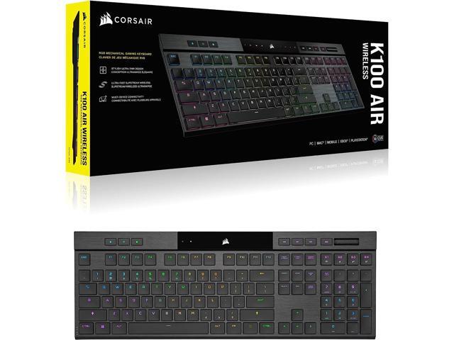 CORSAIR - K100 Air Wireless Full-Size Bluetooth RGB Mechanical Cherry MX Ultra Low Profile Tactile Switch Gaming Keyboard - Black - image 12