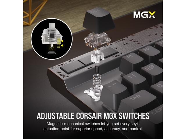 CORSAIR - K70 MAX RGB Magnetic-Mechanical Gaming Keyboard with PBT Double-Shot Keycaps - Steel Gray - image 7