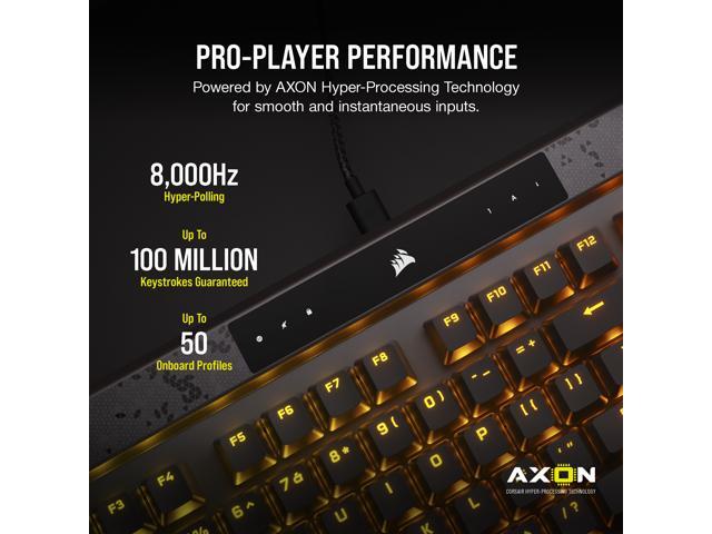 CORSAIR - K70 MAX RGB Magnetic-Mechanical Gaming Keyboard with PBT Double-Shot Keycaps - Steel Gray - image 9