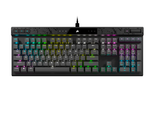 CORSAIR - K70 MAX RGB Magnetic-Mechanical Gaming Keyboard with PBT Double-Shot Keycaps - Steel Gray - image 12