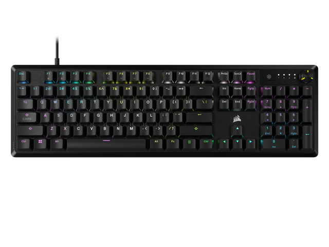 CORSAIR K70 CORE RGB Mechanical Gaming Keyboard - CORSAIR Red Linear Switches - Sound Dampening - Rotary Dial - Aluminum Top Plate - Onboard.