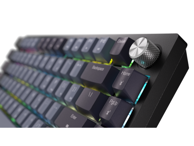 CORSAIR - K65 PLUS RGB 75% Wireless Mechanical Pre-Lubricated MLX Red Linear Switch Gaming Keyboard with Hot-Swappable Switches - Black/Gray - image 5