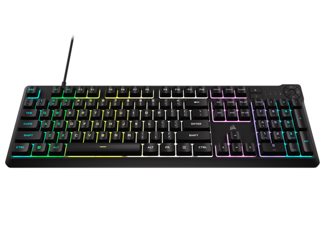 CORSAIR K55 CORE RGB Gaming Keyboard - Ten-Zone RGB - Four Dedicated Media Keys - Quiet, Responsive Switches - 300ml Spill Resistance - CORSAIR iCUE