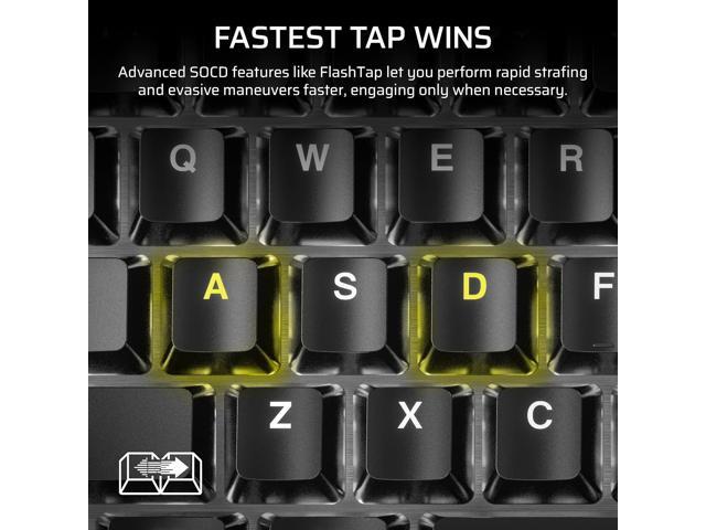 CORSAIR - K70 CORE TKL Compact Wired RGB Pre-Lubed Linear Mechanical Switches Gaming Keyboard with Sound - Black - image 8