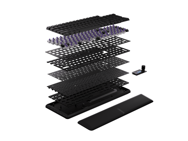 Full-size mechanical gaming keyboard with numpad and RGB backlighting