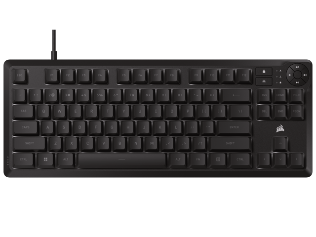 Corsair K55 Core TKL RGB Gaming Keyboard CH-9216065-NA, Tenkeyless Quiet Membrane Keys, 8-Zone RGB, 1000Hz Polling Rate, Media Keys,...