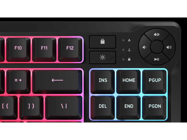 Corsair K55 Core TKL RGB Gaming Keyboard CH-9216065-NA, Tenkeyless Quiet Membrane Keys, 8-Zone RGB, 1000Hz Polling Rate, Media Keys,...