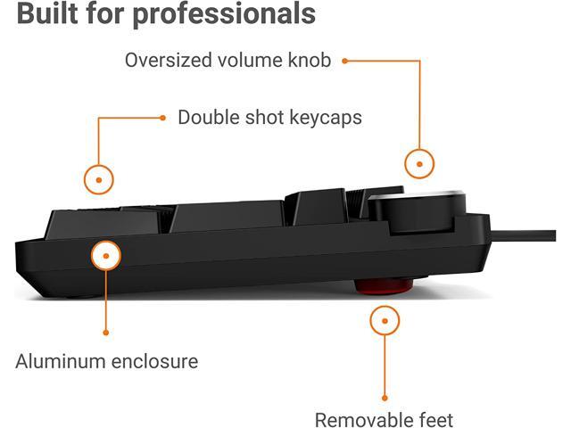 Das Keyboard 6 Professional Backlit Wired Mechanical Keyboard - Tactile Cherry MX Brown Switches, Shine-Through Keycaps, 2-Port USB C Hub, Media...