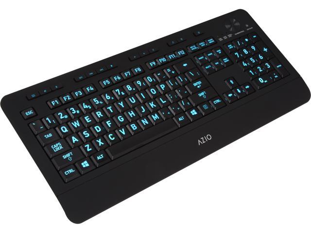 AZIO KB506 Black Wired Vision Backlit Keyboard