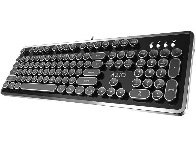 AZIO MK RETRO MK-Retro Black Wired Keyboards