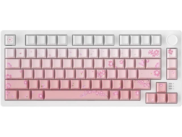 DAREU EK75PRO Sakura Pink 75% Wireless Mechanical Gaming Keyboard, Gasket-Tuned HIFI Typing Experience, Hot-Swap Compatible, PBT Keycaps, RGB...