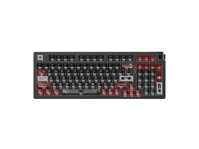 DAREU COOL98 Tri-Mode Wireless Mechanical Keyboard, 98% Layout Hot-Swappable Gasket Mount with Metal Control Knob, RGB Halo Light Strip, 8000mAh...