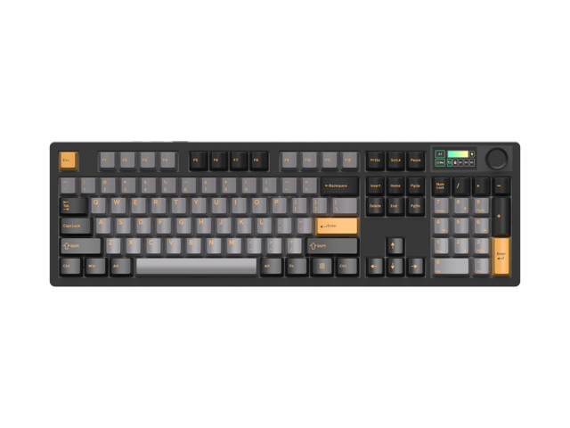 DAREU A104 Master Full-Size Wireless Mechanical Keyboard, 1.9'' LCD Display & Multifunction Knob, 8K High Polling Rate, Hot-Swap Sockets, PBT...