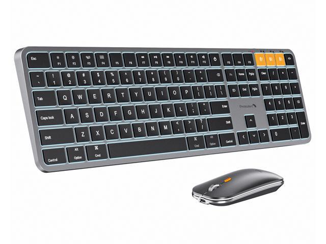 ProtoArc Backlit Bluetooth Keyboard and Mouse for Mac - Multi-Device Wireless Keyboard Mouse for Mac, Full Size Rechargeable for MacBook Pro/Air,...