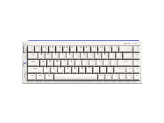 MCHOSE Ace68 Turbo 65% Aluminum Hall Effect Magnetic Switch Keyboard, 16K Polling, Wired - Nova White