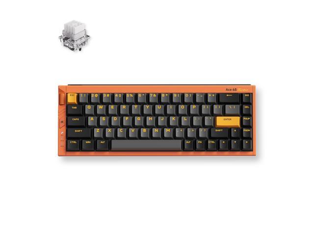 MCHOSE Ace68 Turbo 65% Aluminum Hall Effect Magnetic Switch Keyboard, 16K Polling, Wired - Galaxy Orange