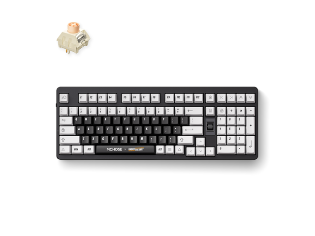 MCHOSE x Unbox Therapy UT98 98% Tri-Mode Wireless Gasket Mount Mechanical Keyboard, 10000mAh Battery - Classic Therapy (Icy Creamsicle)
