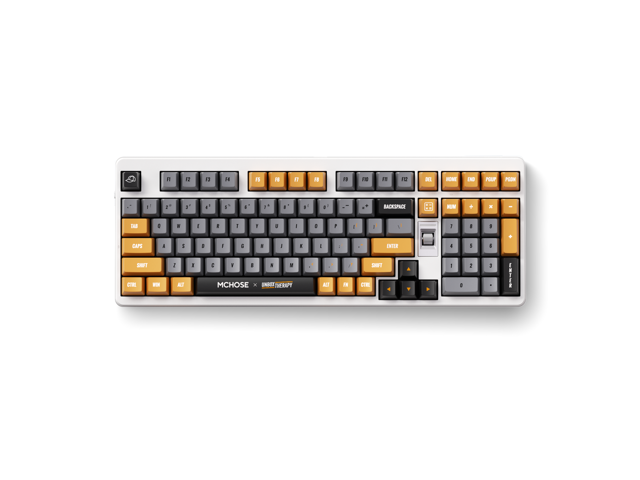 MCHOSE x Unbox Therapy UT98 98% Tri-Mode Wireless Gasket Mount Mechanical Keyboard, 10000mAh Battery - Retro Therapy (Icy Creamsicle)