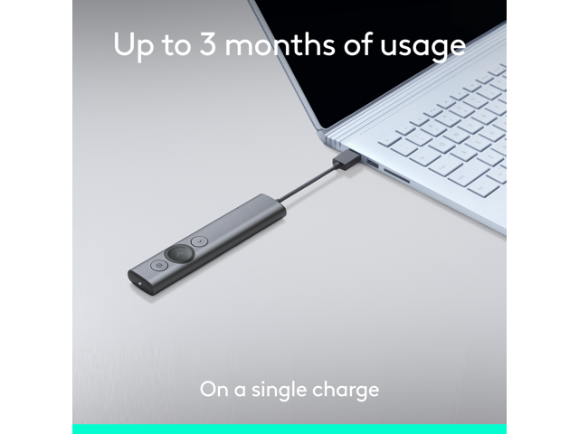 Logitech - Spotlight Presentation Remote with 100 ft Range and Quick Charging - Slate - image 7